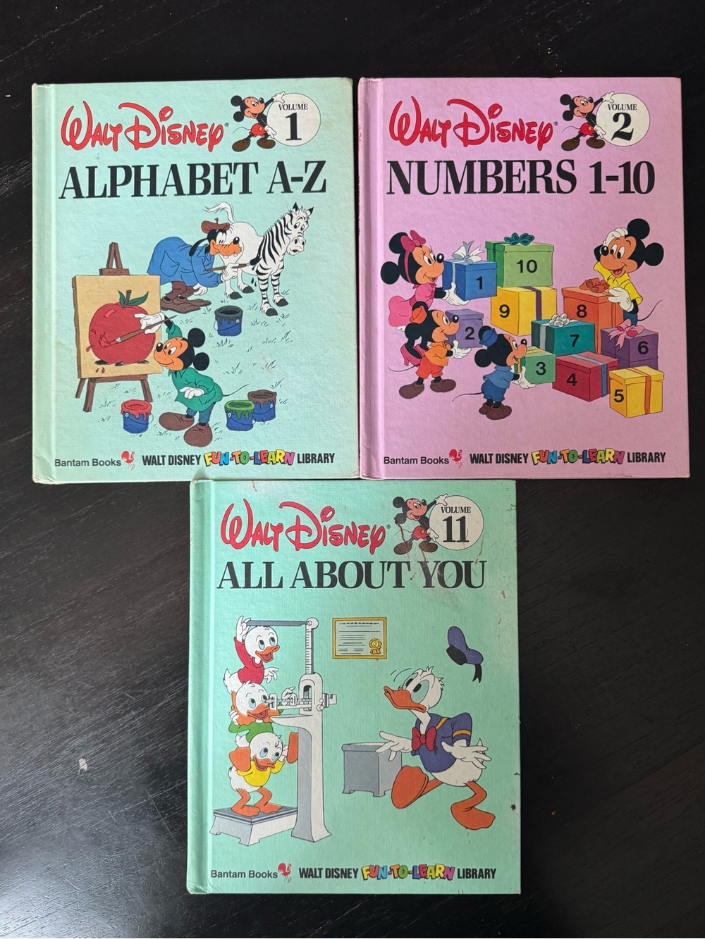 Vintage Disney Fun-to-Learn Hardcover Books